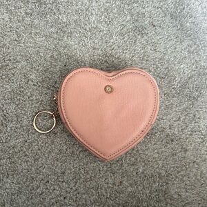 Heart-Shaped Pink Coin Purse